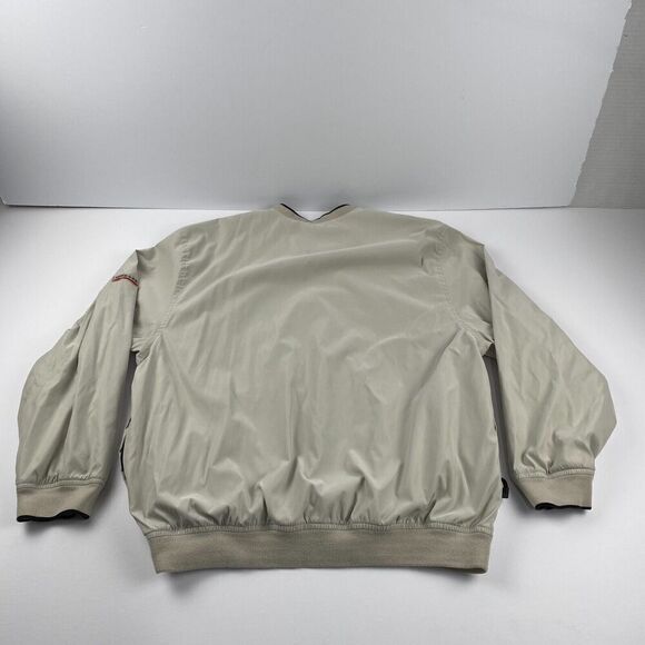 Vintage Izod Mens Golf Pullover Windbreaker Beige Size Large Outdoor Hiking - Picture 2 of 15